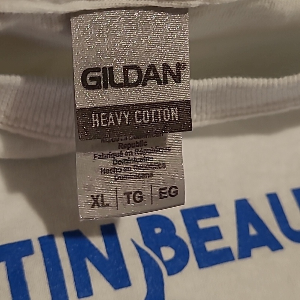Gildan Unisex White Short Sleeve Tshirt Blue Martin County Coastal Florida XL - Picture 6 of 9